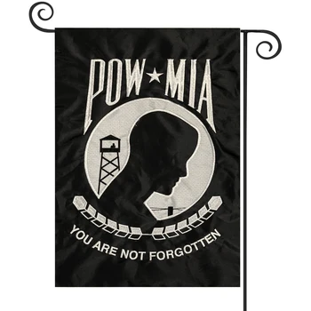 1PC Pow Mia Vzor Obliečky Bavlna Záhrada Vlajky Zástavy Krytý Vonkajší Domov Garden Visí Dekor Obrázok