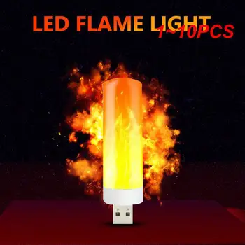 1~10PCS Nočné Svetlo USB Plameň Svetla, Svetlo Sviečky Svetlo LED Plameň Svetla USB Atmosféru Svetla USB Konektor Lampy Vonkajšie Vnútorné Obrázok