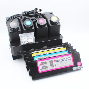 4+4 UV CISS Väčšinu CISS Kontinuálne Ink Systém Dodávok Sub Nádrž na Mimaki Mutoh Roland Eco Solventná Tlačiareň 4 Farby Atramentových zásobníkov Obrázok