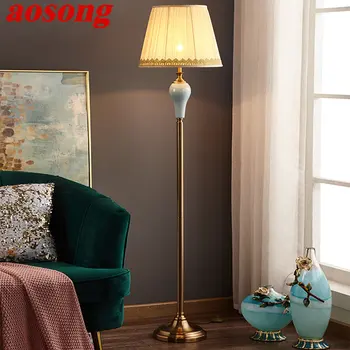 AOSONG Keramické Podlahy Lampa LED Stmievanie Moderné Tvorivé American Fashion Stojí Svetlo Pre Domáce Obývacia Izba, Spálňa Obrázok
