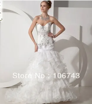 doprava zadarmo 2014 nové módne nevesta dizajn vestido Formálne crystal Elegantné plesové šaty, odnímateľný čipky svadobné Šaty svadobné šaty Obrázok
