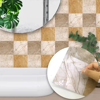 Funlife kvalitného mramoru textúra štýl dlaždice nálepky kreatívny umelec domov dekoračné samolepky na stenu obývacia izba, kuchyňa nálepky Obrázok