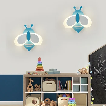 Jednoduché Dekoratívne Nástenné svietidlo Tvorivé detskej Izby Nástenné Svietidlo Nordic Spálňa, Nočné Svetlá Moderné LED Ochrana Očí Osvetlenie Obrázok