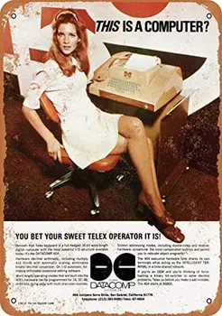 Kovové Vintage Tin Prihlásiť 1970 Datacomp 404 Terminálu Timeshare-Kovov Cín Značiek, Domácej Kuchyni Stenu Retro Plagátu Doska Nástenná Maľba Bar P Obrázok