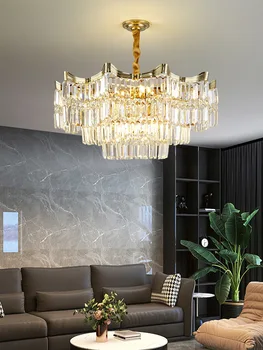 Luster moderné luxusné krištáľový luster obývacia izba prívesok svetla/kuchyňa krištáľový luster vnútorné osvetlenie luster Obrázok