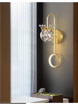 Nástenné Svietidlo Spálňa Nočná Lampa Moderný Minimalistický Uličkou Chodby, Obývacej Izby Pozadí Hviezdnej Nordic Light Luxusné Nástenné Svietidlo Obrázok