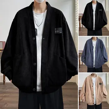 Sveter kabát mužov voľné retro slouchy sveter jeseň/zima hrubé lumbálna pár cardigan tvaru zrastov Obrázok