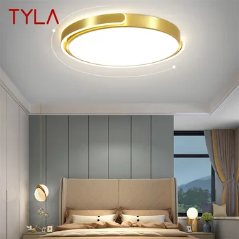 TYLA Nordic Stropné svietidlo Súčasného Gold okolo Lampy Jednoduché Svietidlá LED Domov pre Obývacia Izba Obrázok