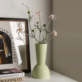 Výtvarné Umenie Váza, Nordic Štýl Moderné Keramické Usporiadanie Sušené Kvety Domov, Obývacia Izba, Kancelária Stolné Dekor Ozdoby, Vázy Obrázok